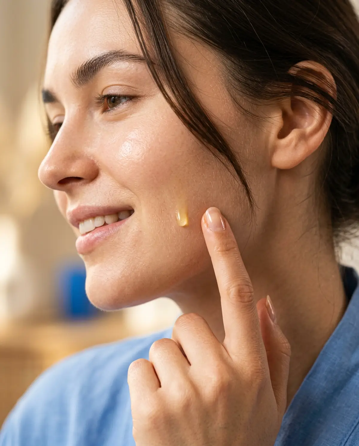Piel del rostro limpia tras una limpieza facial profunda en Ritual Maat, Houston